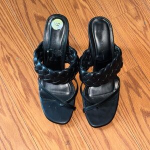 Women's Black Braided Sandals